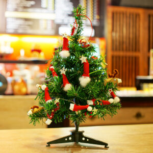Tabletop Mini Christmas Tree With Decorations(Christmas Hearing Aids Sleeve)