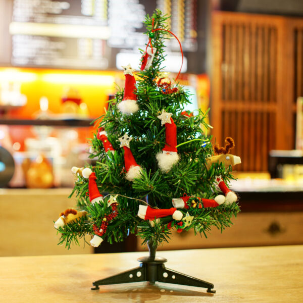 Tabletop Mini Christmas Tree With Decorations(Christmas Hearing Aids Sleeve)